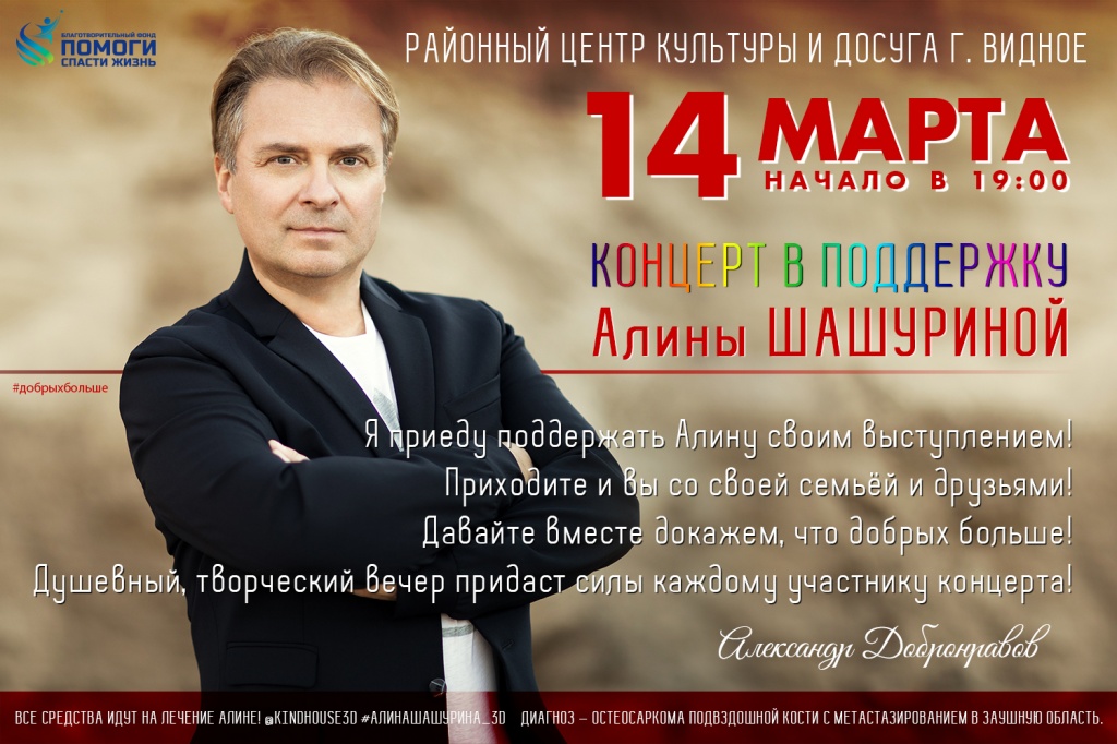 Благотворительный концерт, Александр Добронравов